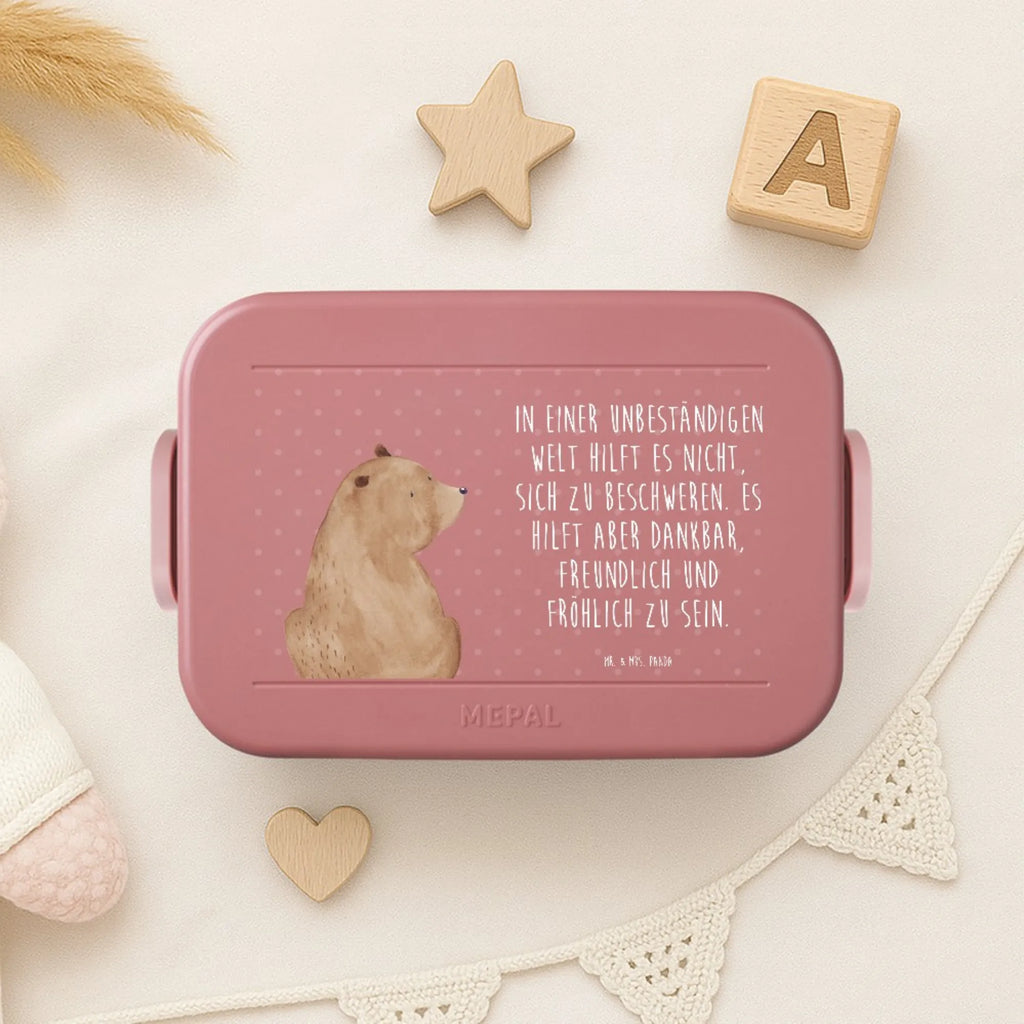 MEPAL Bentobox Bär Schulterblick Motiv Bentobox, Lunchbox, Brotdose, Bär, Teddy, Teddybär, Motivation, Bären, Selbstachtung, Weltansicht, Bärenliebe, Weisheit