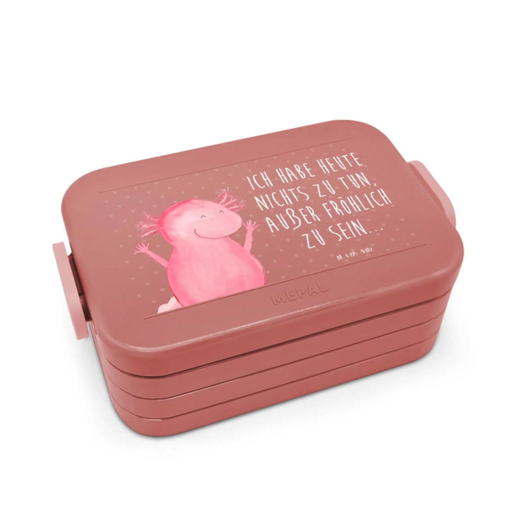 MEPAL Bentobox Axolotl Hurra Motiv Lunchbox, Bentobox, Brotdose, Axolotl, Molch, Lurche, Schwanzlurch, Axolot, Motivation, Zufriedenheit, Freude, fröhlich, Lurch, Spaß
