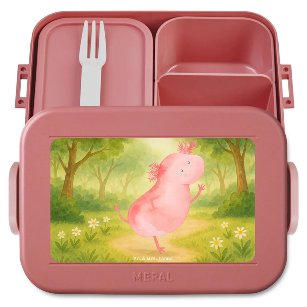 MEPAL Bentobox Axolotl Tanzen Design Brotdose, Bentobox, Lunchbox, Axolotl, Molch, Lurche, Sterne, Axolot, Schwanzlurch, beste Freundin, verrückt, Freundin, Dachschaden, Lurch