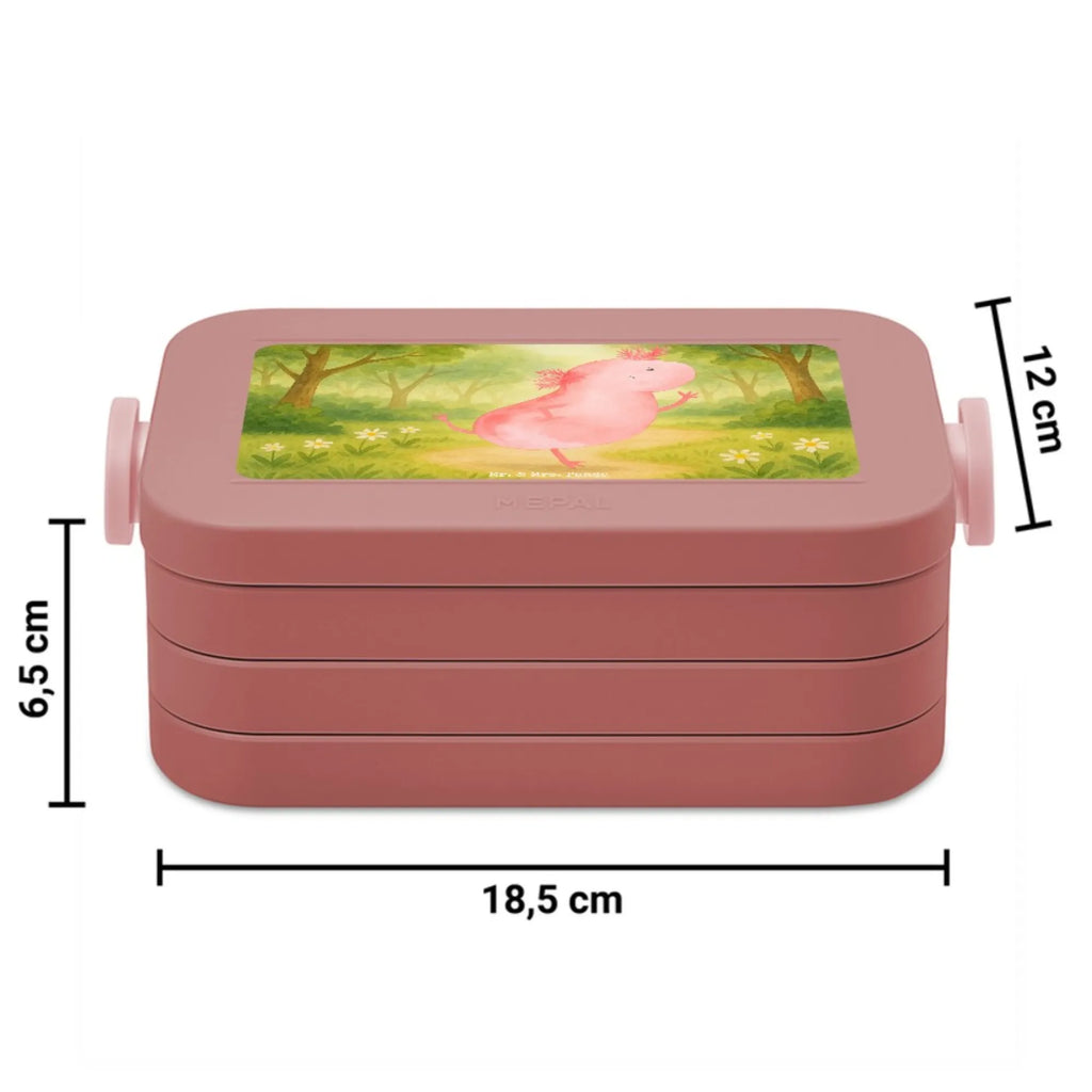 MEPAL Bentobox Axolotl Tanzen Design Brotdose, Bentobox, Lunchbox, Axolotl, Molch, Lurche, Sterne, Axolot, Schwanzlurch, beste Freundin, verrückt, Freundin, Dachschaden, Lurch