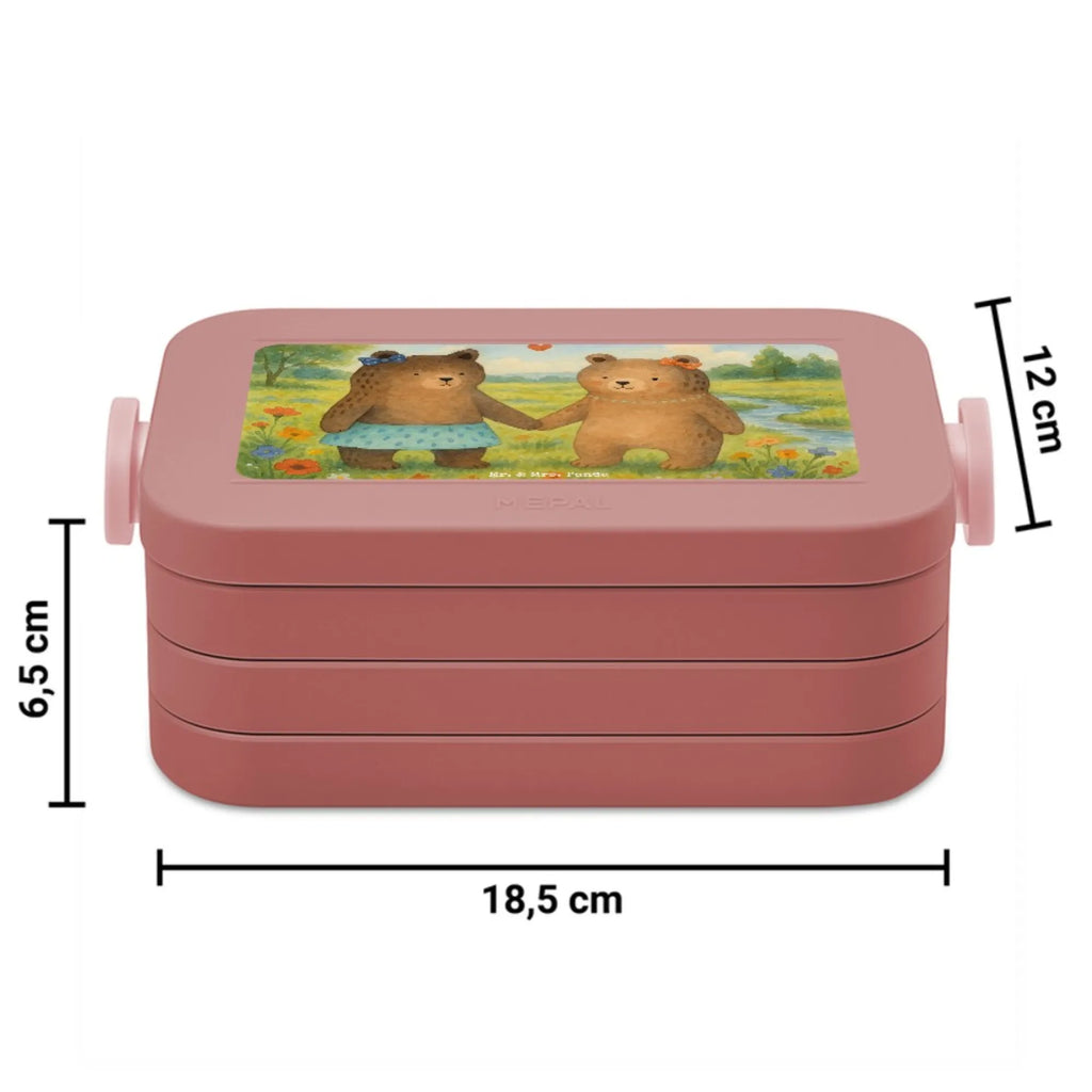 MEPAL Bentobox Bär Freundin Design Lunchbox, Bentobox, Brotdose, Bär, Teddy, Teddybär, Bär Freundin Beste Freund Liebe Liebesbeweis Verliebt Kumpel Kumpeliene