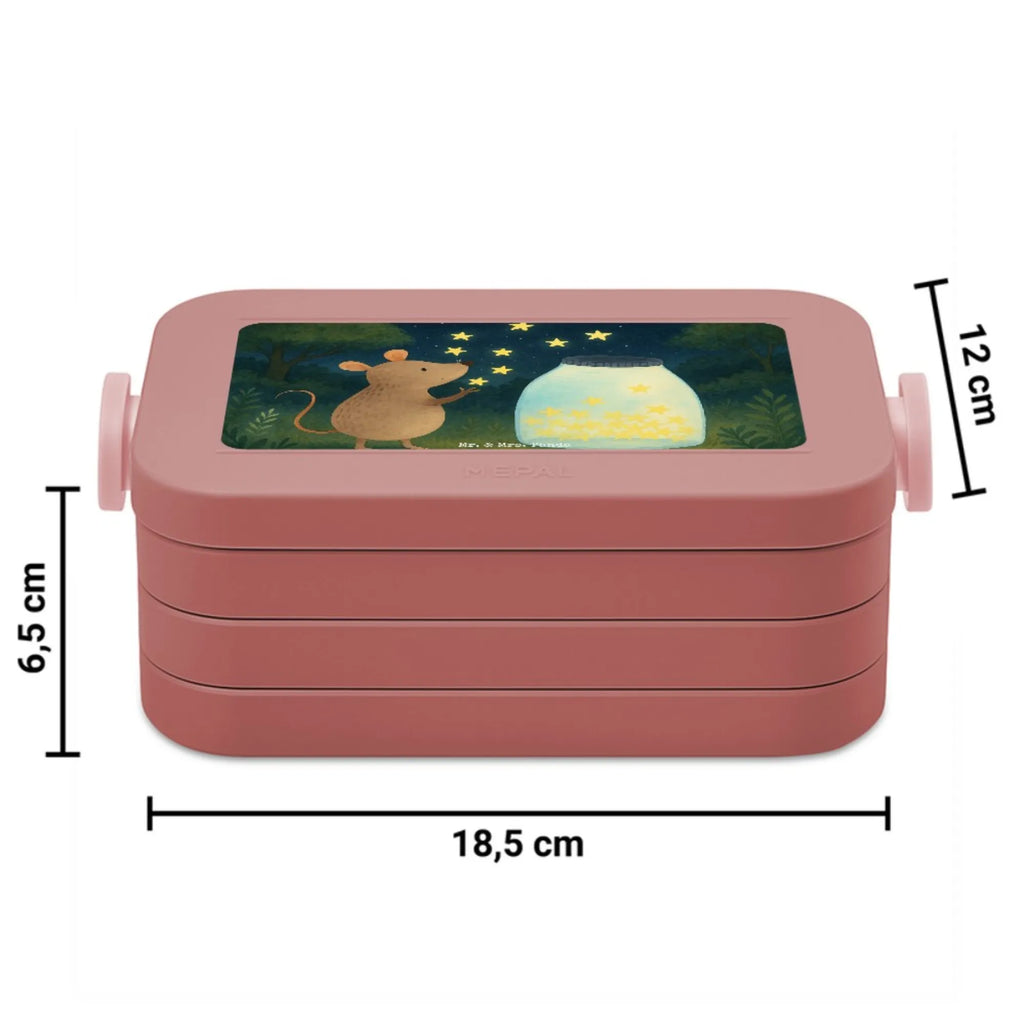 MEPAL Bentobox Maus Sterne Design Bentobox, Lunchbox, Brotdose, Tiermotive, Gute Laune, lustige Sprüche, Tiere, Wunsch, Schwangerschaft, Maus, Taufgeschenk, Träume, Sterne, Geburt, Kind, Hoffnung, Geburtstag, Taufe, erstes Kind, Kindergeburtstag