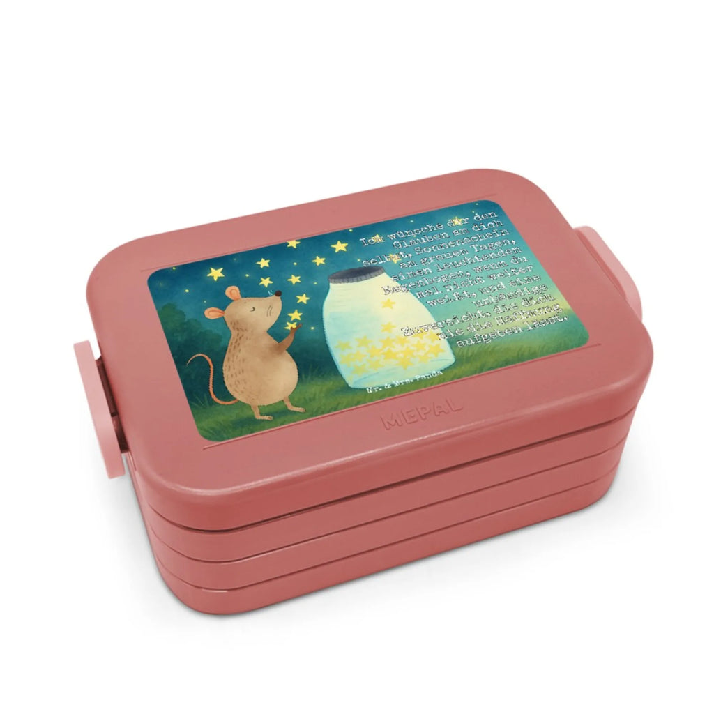 MEPAL Bentobox Maus Sterne Design Bentobox, Lunchbox, Brotdose, Tiermotive, Gute Laune, lustige Sprüche, Tiere, Wunsch, Schwangerschaft, Maus, Taufgeschenk, Träume, Sterne, Geburt, Kind, Hoffnung, Geburtstag, Taufe, erstes Kind, Kindergeburtstag