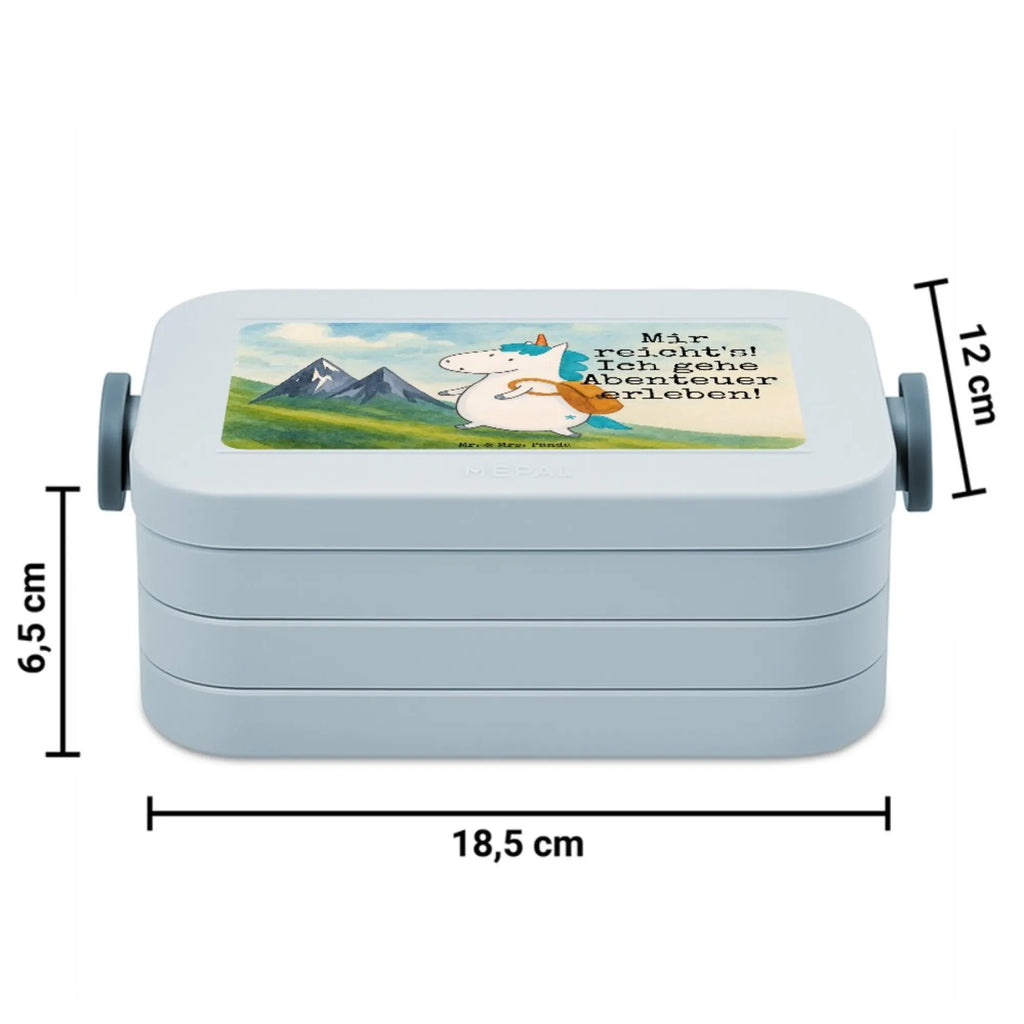 MEPAL Bentobox Einhorn Bergsteiger Design Bentobox, Lunchbox, Brotdose, Einhorn, Einhörner, Einhorn Deko, Unicorn, Bergsteiger, Abenteurer, Abenteuer, Weltreise, Urlaub, Berge, Weltenbummler, Entdecker, Reisen