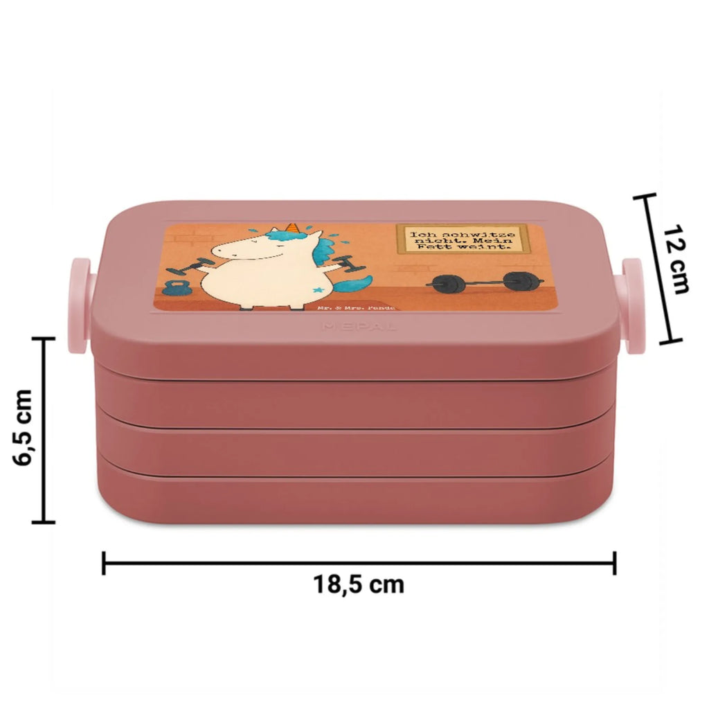 MEPAL Bentobox Einhorn Fitness Design Lunchbox, Bentobox, Brotdose, Einhorn, Einhörner, Einhorn Deko, Unicorn, Abnehmen, Diät, Sixpack, Fitnessstudio, Sport, Gym, Fitness, Pumpen, Geräte