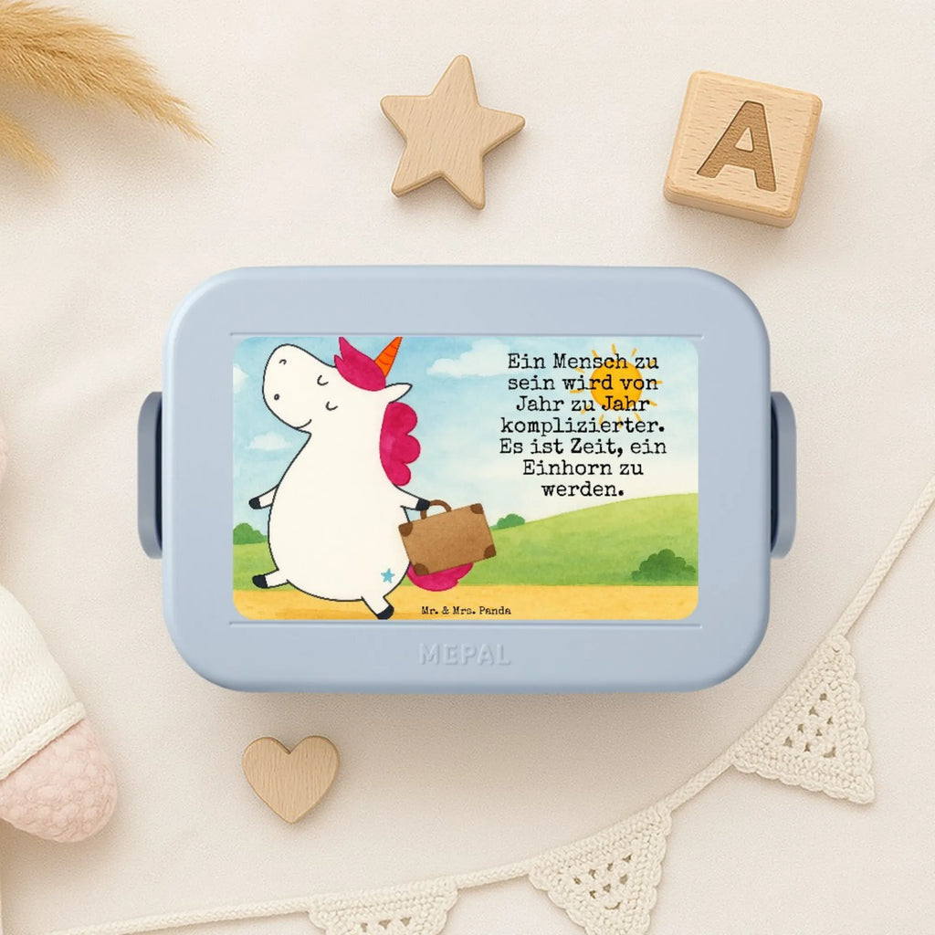 MEPAL Bentobox Einhorn Koffer Design Brotdose, Bentobox, Lunchbox, Einhorn, Einhörner, Einhorn Deko, Unicorn, Erwachsen, Reise, witzig, Spaß, Kind, lustig, albern, unicorn, Abenteuer, Koffer, Verreisen, Gepäck