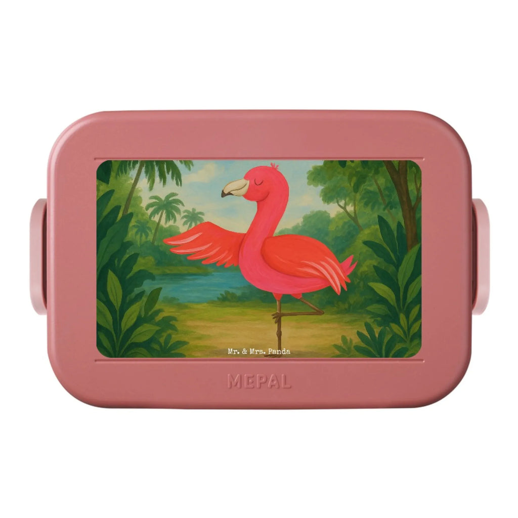 MEPAL Bentobox Flamingo Yoga Design Lunchbox, Bentobox, Brotdose, Flamingo, Achtsamkeit, Yoga-Übung, Vogel, Namaste, Tiefenentspannung, Entspannung, Aufregen, Yoga, Ärger