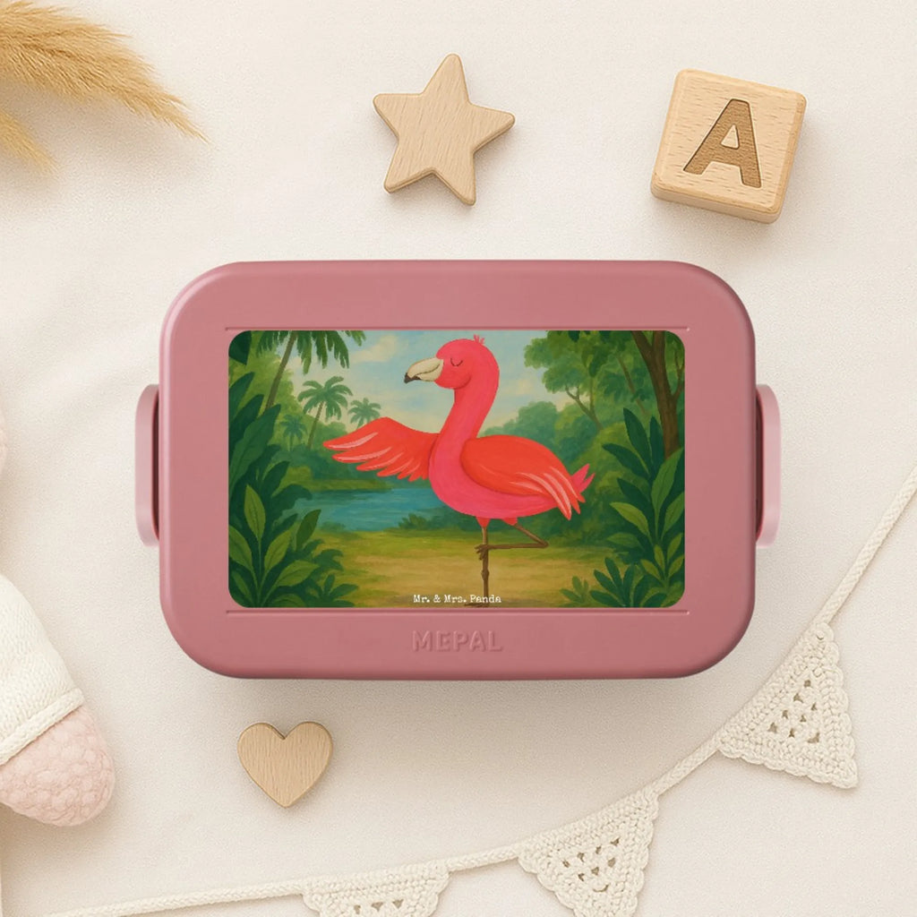 MEPAL Bentobox Flamingo Yoga Design Lunchbox, Bentobox, Brotdose, Flamingo, Achtsamkeit, Yoga-Übung, Vogel, Namaste, Tiefenentspannung, Entspannung, Aufregen, Yoga, Ärger