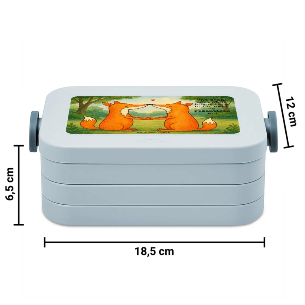 MEPAL Bentobox Füchse Liebe Design Brotdose, Bentobox, Lunchbox, Fuchs, Freundin, Liebesbeweis, Paar, Liebespaar, Fox, Ehemann, Füchse, Verlobte, Partner, Freund, Ehefrau, Liebe, Ehe