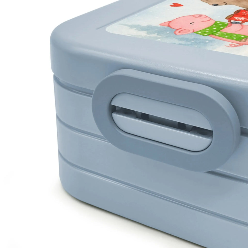 MEPAL Bentobox Glühschwein Sause Design Bentobox, Lunchbox, Brotdose, Winter, Weihnachten, Weihnachtsdeko, Nikolaus, Advent, Heiligabend, Wintermotiv, Weihnachtszeit, Prost, Alles Gute, Bär, Schwein