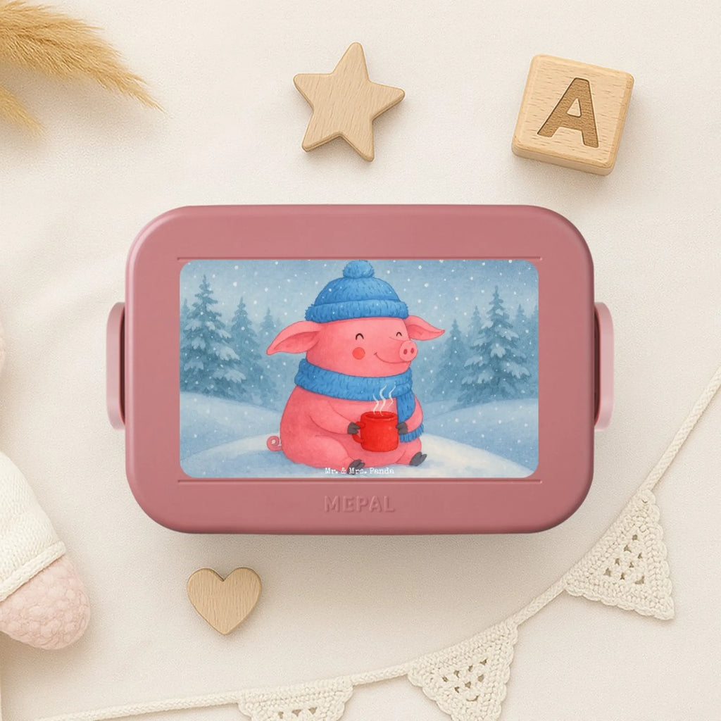 MEPAL Bentobox Schwein Glühwein Design Bentobox, Brotdose, Lunchbox, Winter, Weihnachten, Weihnachtsdeko, Nikolaus, Advent, Heiligabend, Wintermotiv, Weihnachtsmarkt, Glühschwein, Punsch, Glühwein