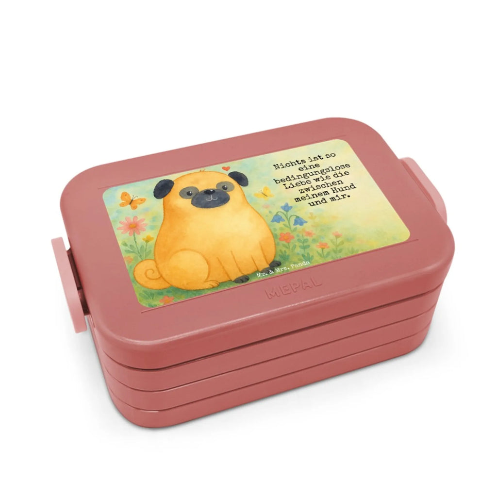 MEPAL Bentobox Mops Design Bentobox, Lunchbox, Brotdose, Hund, Hundemotiv, Haustier, Hunderasse, Tierliebhaber, Hundebesitzer, Sprüche, Mops, Liebe, Hundeliebe