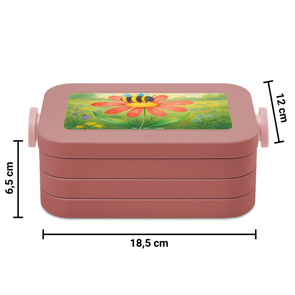 MEPAL Bentobox Hummel Blume Design Bentobox, Brotdose, Lunchbox, Tiermotive, Gute Laune, lustige Sprüche, Tiere, Wespe, Hummeln, Flauschig, Blume, Hummel, Biene, Natur, Feld