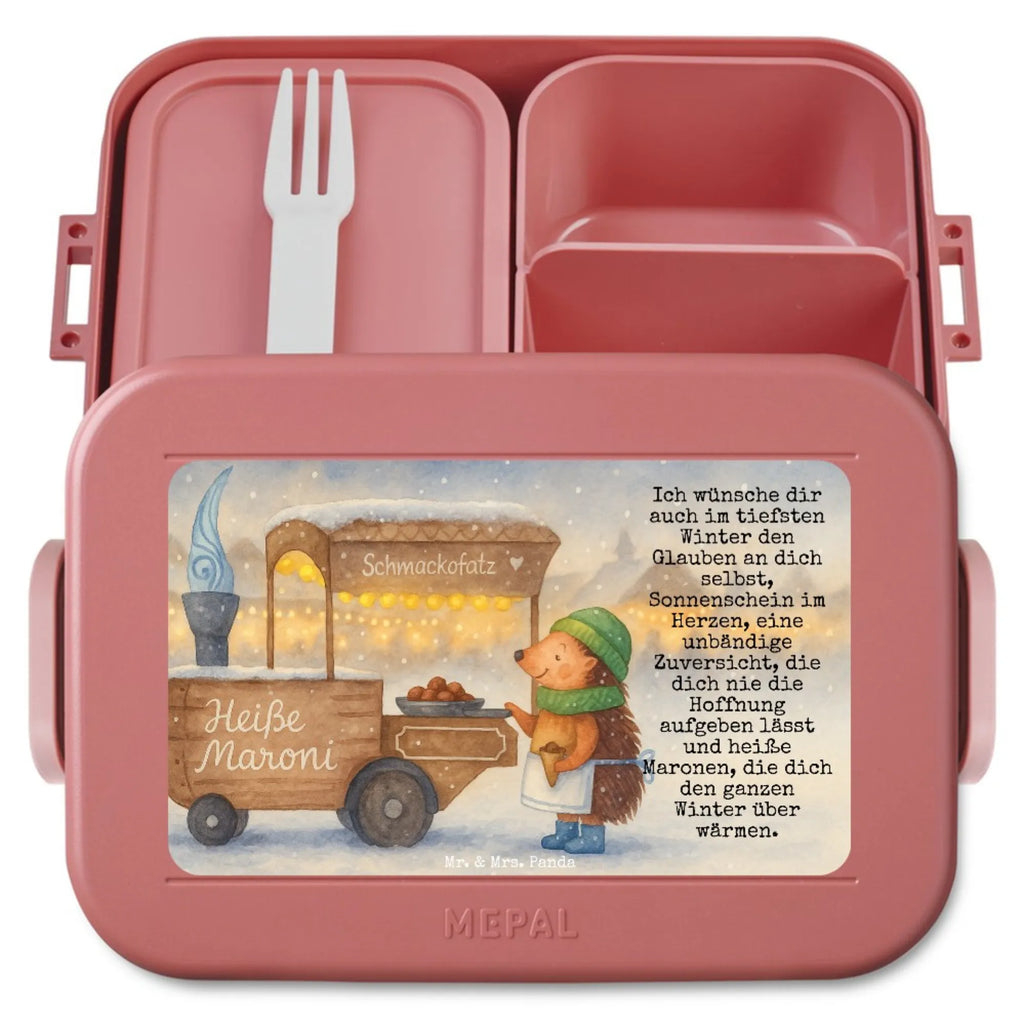 MEPAL Bentobox Igel Maronen Design Lunchbox, Brotdose, Bentobox, Winter, Weihnachten, Weihnachtsdeko, Nikolaus, Advent, Heiligabend, Wintermotiv, Kastanien, Duft, Maronen, Weihnachtsmarkt