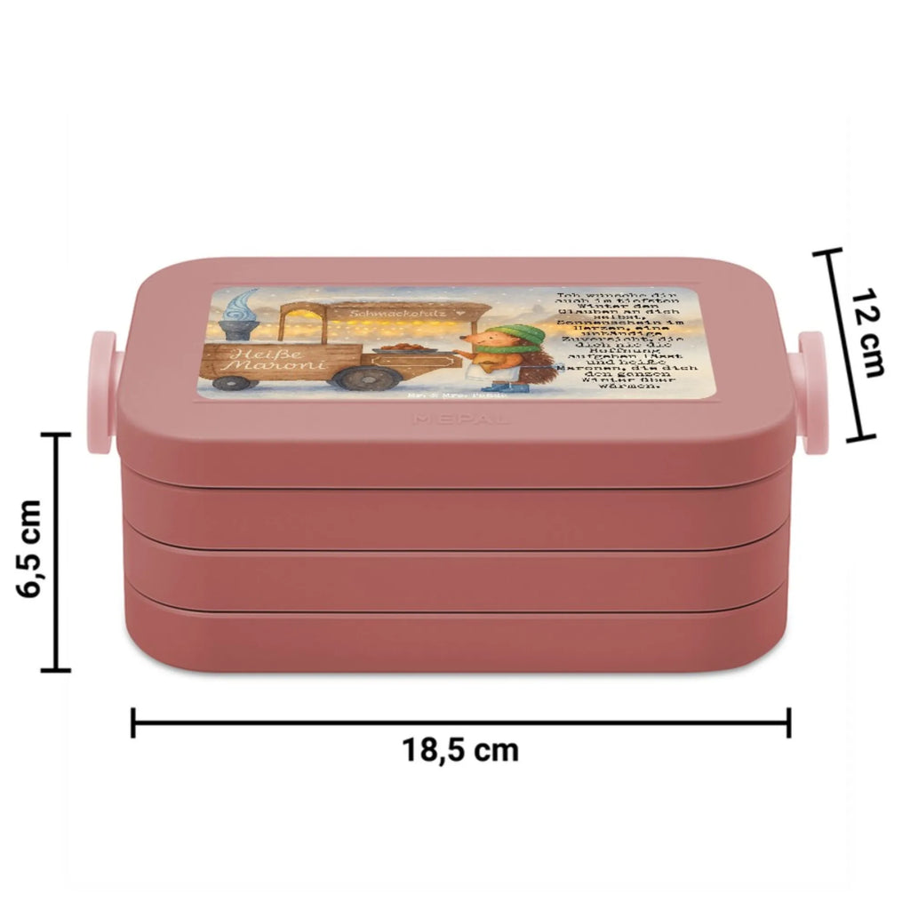 MEPAL Bentobox Igel Maronen Design Lunchbox, Brotdose, Bentobox, Winter, Weihnachten, Weihnachtsdeko, Nikolaus, Advent, Heiligabend, Wintermotiv, Kastanien, Duft, Maronen, Weihnachtsmarkt
