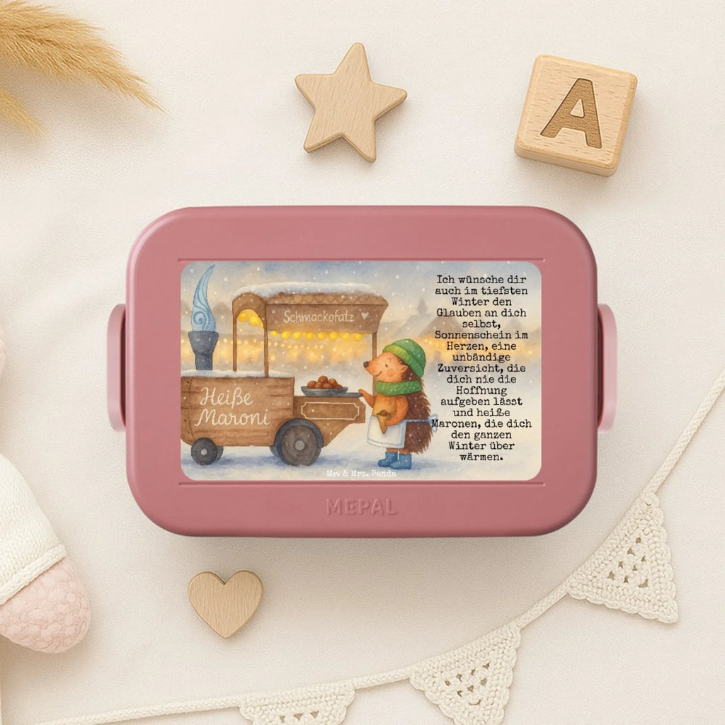 MEPAL Bentobox Igel Maronen Design Lunchbox, Brotdose, Bentobox, Winter, Weihnachten, Weihnachtsdeko, Nikolaus, Advent, Heiligabend, Wintermotiv, Kastanien, Duft, Maronen, Weihnachtsmarkt