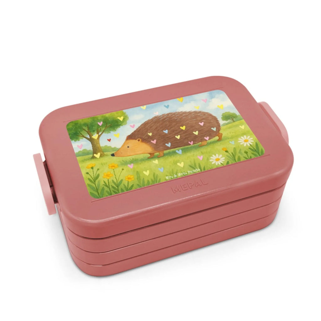 MEPAL Bentobox Igel Herzen Design Brotdose, Lunchbox, Bentobox, Tiermotive, Gute Laune, lustige Sprüche, Tiere, Leben, Herz, Kuss, Herzen, Vertrauen, Igel, Liebe