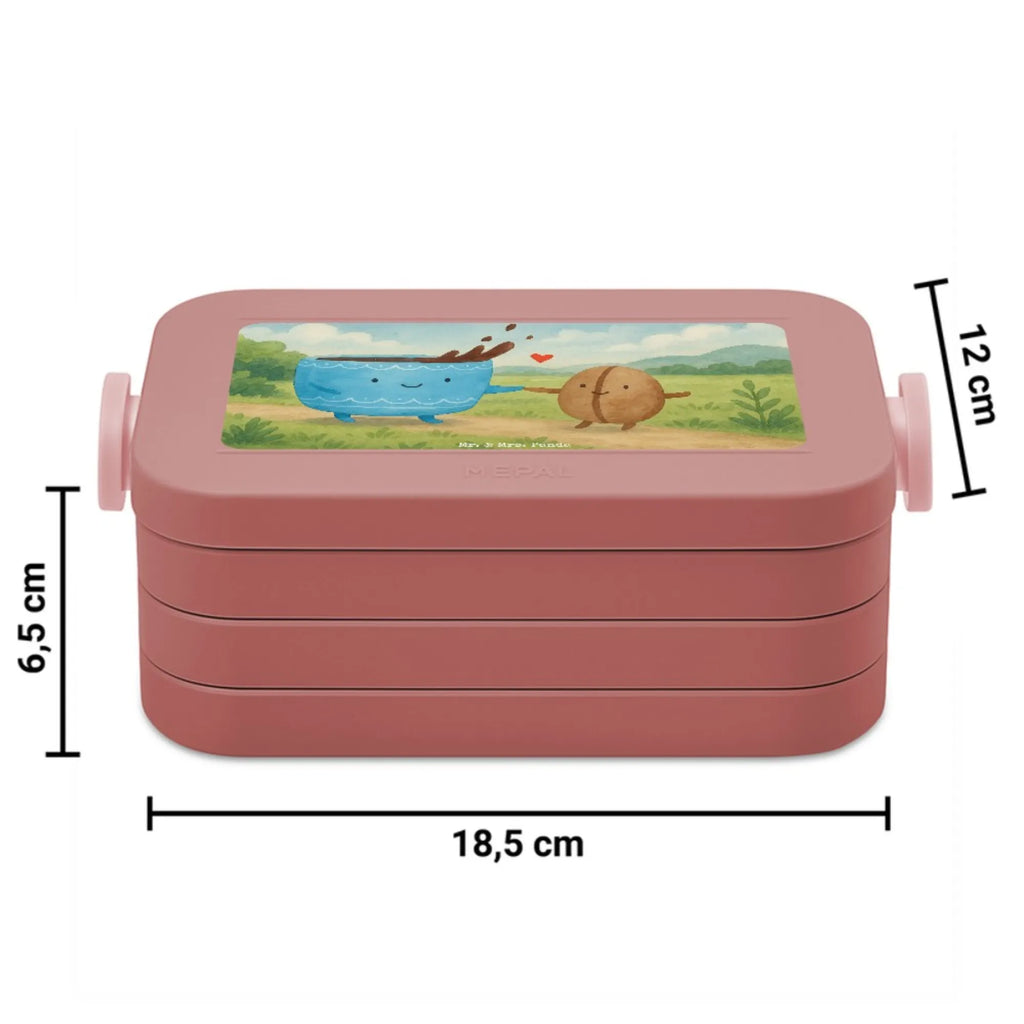 MEPAL Bentobox Kaffee Bohne Design Bentobox, Brotdose, Lunchbox, Tiermotive, Gute Laune, lustige Sprüche, Tiere, Kaffeebohne, Kaffee, Zufriedenheit, Glück, Genuss