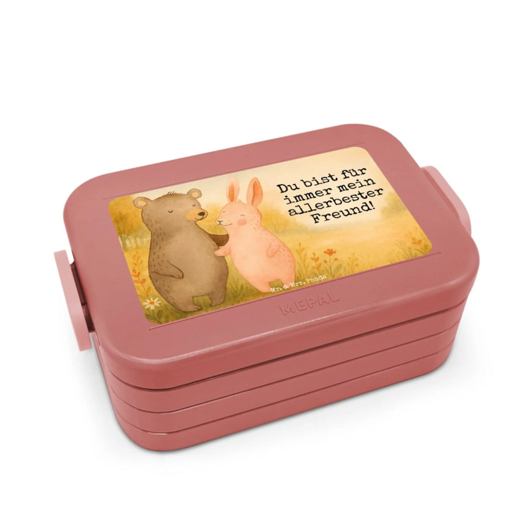 MEPAL Bentobox Bär und Hase Umarmen Design Brotdose, Lunchbox, Bentobox, Liebe, Partner, Freund, Freundin, Ehemann, Ehefrau, Heiraten, Verlobung, Heiratsantrag, Liebesgeschenk, Jahrestag, Hocheitstag, Freunde, Bärchen, Bär, best friends, Hase, bester Freund