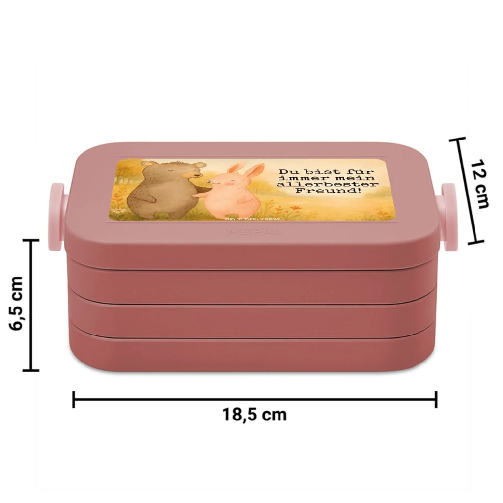 MEPAL Bentobox Bär und Hase Umarmen Design Brotdose, Lunchbox, Bentobox, Liebe, Partner, Freund, Freundin, Ehemann, Ehefrau, Heiraten, Verlobung, Heiratsantrag, Liebesgeschenk, Jahrestag, Hocheitstag, Freunde, Bärchen, Bär, best friends, Hase, bester Freund