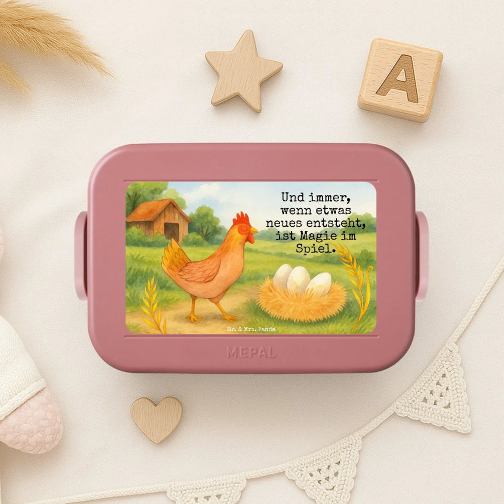 MEPAL Bentobox Huhn Stolz Design Bentobox, Brotdose, Lunchbox, Bauernhof, Hoftiere, Landwirt, Landwirtin, Schwangerschaft, Hahn, Henne, Hühner, Eier, Spruch, Landleben, Magie, Hof, Geburt, Motivation