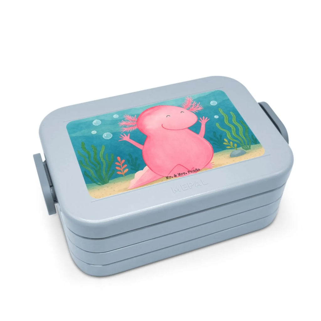 MEPAL Bentobox Axolotl Hurra Design Lunchbox, Bentobox, Brotdose, Axolotl, Molch, fröhlich, Zufriedenheit, Freude, Schwanzlurch, Lurche, Axolot, Spaß, Lurch, Motivation