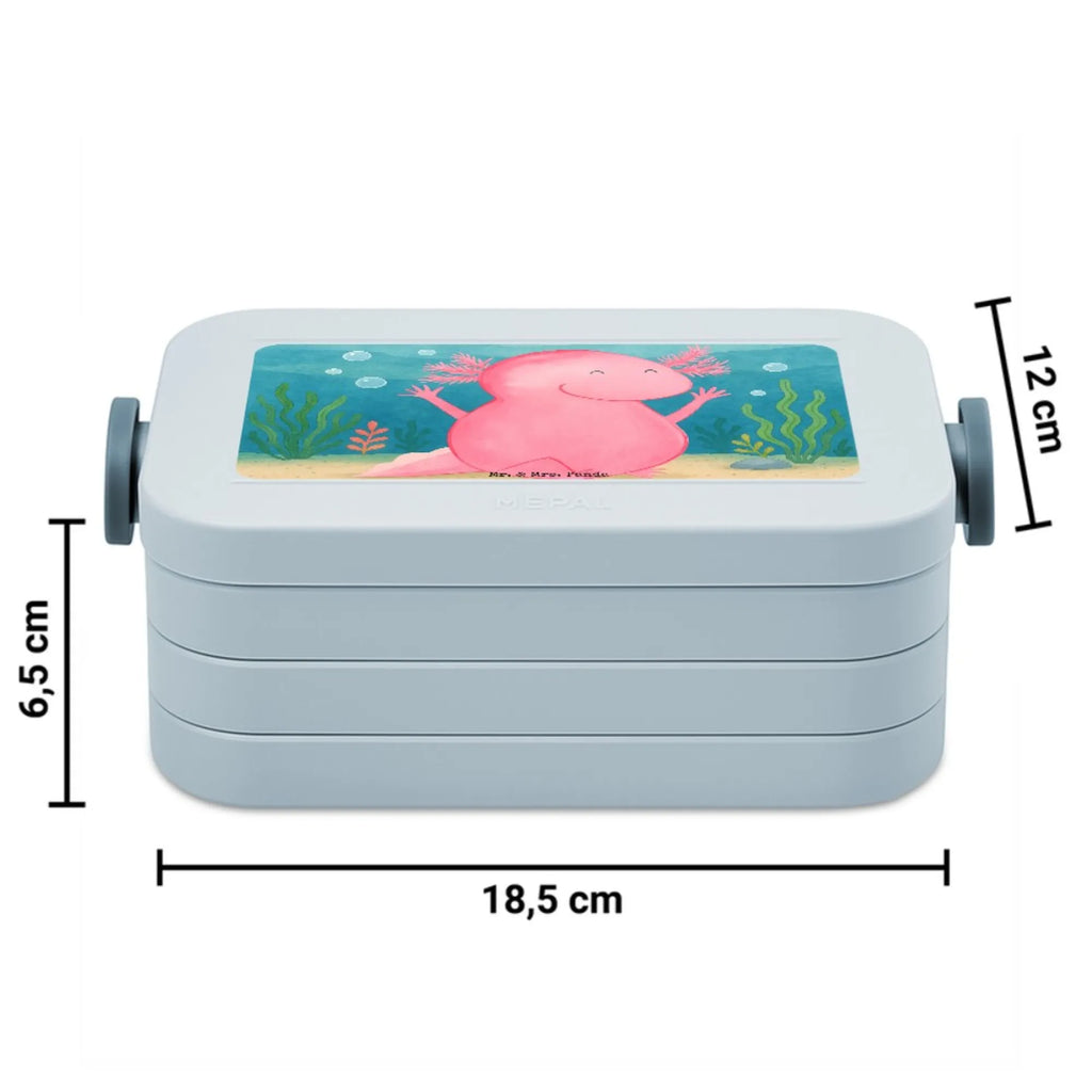 MEPAL Bentobox Axolotl Hurra Design Lunchbox, Bentobox, Brotdose, Axolotl, Molch, fröhlich, Zufriedenheit, Freude, Schwanzlurch, Lurche, Axolot, Spaß, Lurch, Motivation