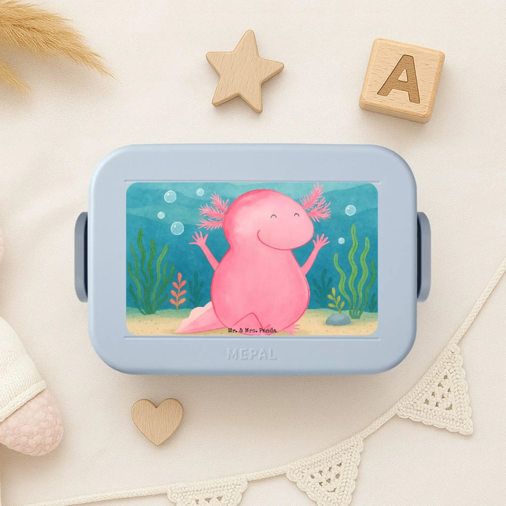 MEPAL Bentobox Axolotl Hurra Design Lunchbox, Bentobox, Brotdose, Axolotl, Molch, fröhlich, Zufriedenheit, Freude, Schwanzlurch, Lurche, Axolot, Spaß, Lurch, Motivation