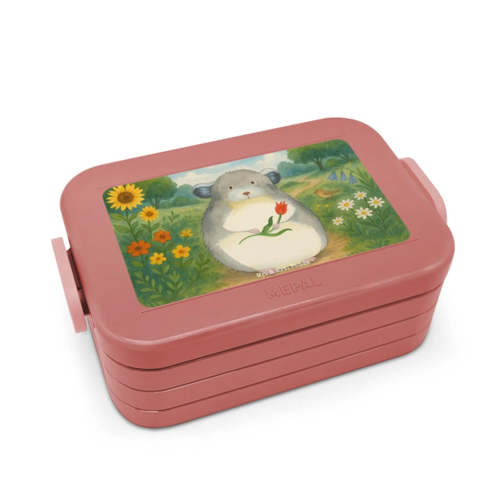MEPAL Bentobox Chinchilla Blume Design Bentobox, Lunchbox, Brotdose, Tiermotive, Gute Laune, lustige Sprüche, Tiere, Liebeskummer, Chinchillas, Depressionen, Glücklichsein, Kummer, Büroalltag, Chaos, Chinchilla, traurig sein, Büro