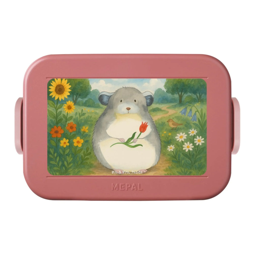 MEPAL Bentobox Chinchilla Blume Design Bentobox, Lunchbox, Brotdose, Tiermotive, Gute Laune, lustige Sprüche, Tiere, Liebeskummer, Chinchillas, Depressionen, Glücklichsein, Kummer, Büroalltag, Chaos, Chinchilla, traurig sein, Büro