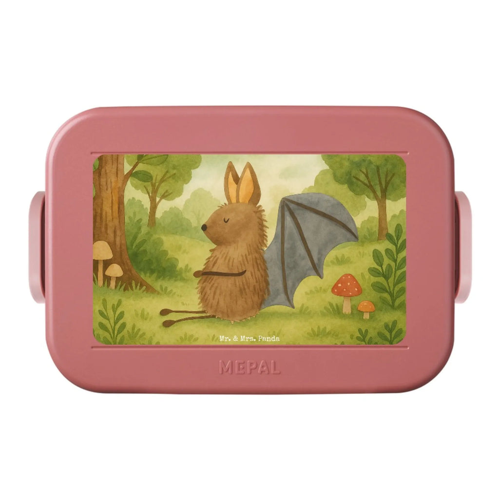MEPAL Bentobox Fledermaus Sitzen Design Bentobox, Brotdose, Lunchbox, Tiermotive, Gute Laune, lustige Sprüche, Tiere, Motivation, Fledermaus, entspannen, Fledermäuse