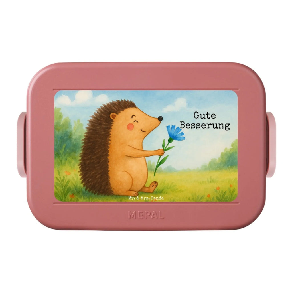 MEPAL Bentobox Igel Blumen Design Brotdose, Lunchbox, Bentobox, Tiermotive, Gute Laune, lustige Sprüche, Tiere, Gute Besserung, Genesungswünsche, Besuch, Krankheit, krank, Krankenhaus, Igel