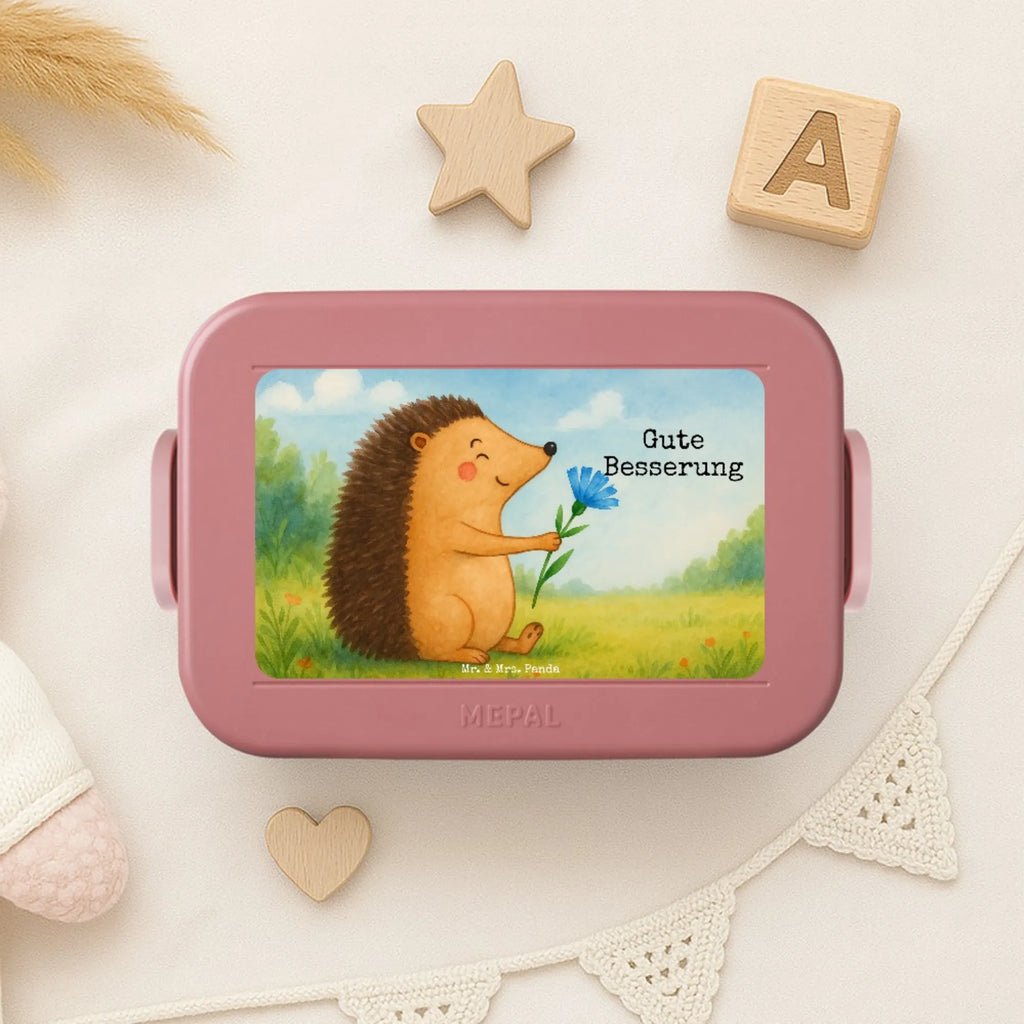 MEPAL Bentobox Igel Blumen Design Brotdose, Lunchbox, Bentobox, Tiermotive, Gute Laune, lustige Sprüche, Tiere, Gute Besserung, Genesungswünsche, Besuch, Krankheit, krank, Krankenhaus, Igel
