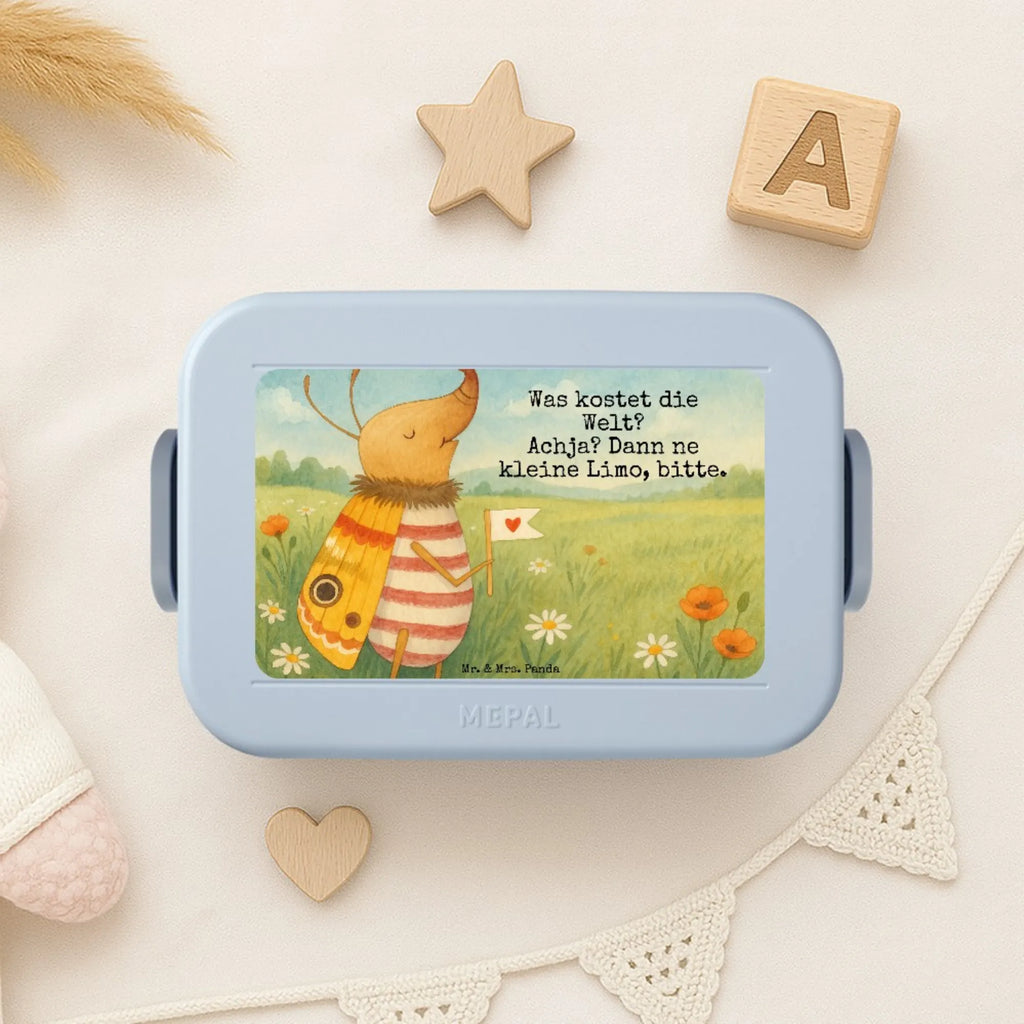 MEPAL Bentobox Nachtfalter Fähnchen Design Lunchbox, Bentobox, Brotdose, Tiermotive, Gute Laune, lustige Sprüche, Tiere, süß, Spruch lustig, Spruch witzig, niedlich, Käfer, Küche Deko, Nachtfalter, Was kostet die Welt