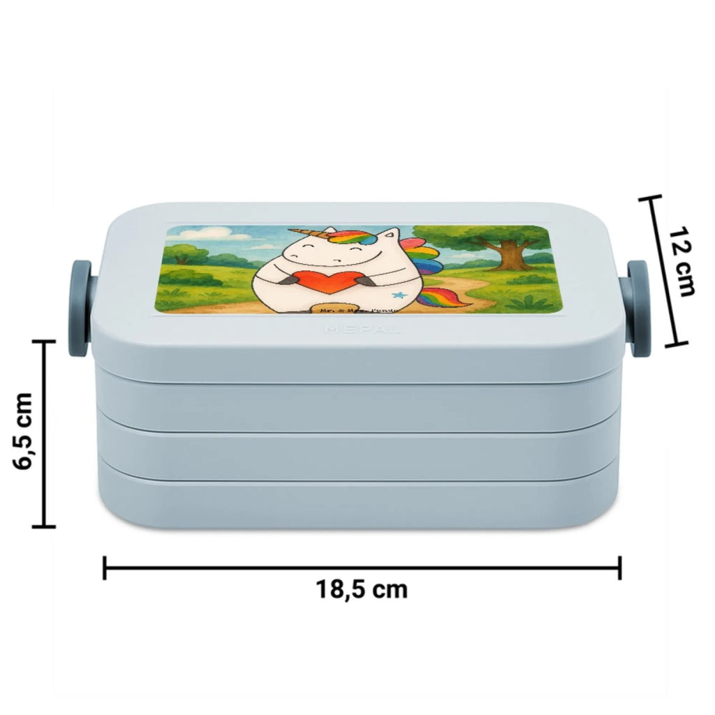MEPAL Bentobox Einhorn Herz Design Lunchbox, Bentobox, Brotdose, Einhorn, Einhörner, Einhorn Deko, Unicorn, witzig, schlimm, böse, lustig, bunt, Freundin, Herz, anders