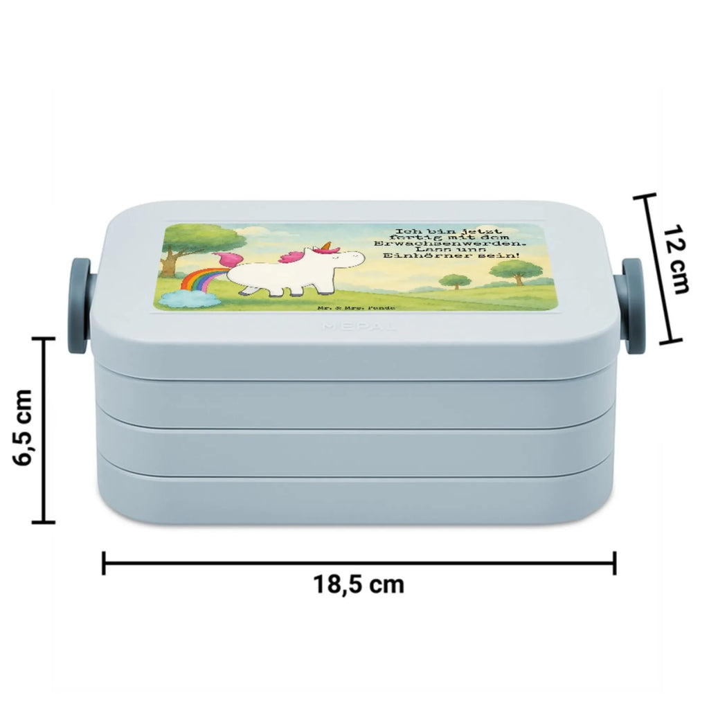 MEPAL Bentobox Einhorn Pupsen Design Lunchbox, Brotdose, Bentobox, Einhorn, Einhörner, Einhorn Deko, Unicorn, lustig, Freundin, Einhornpower, Glitzer, Erwachsenwerden, Regenbogen, Spaß, Pups