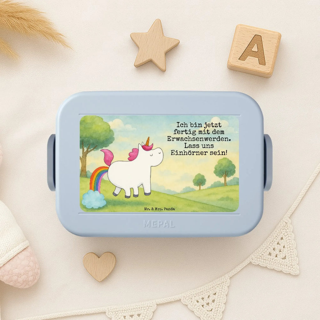 MEPAL Bentobox Einhorn Pupsen Design Lunchbox, Brotdose, Bentobox, Einhorn, Einhörner, Einhorn Deko, Unicorn, lustig, Freundin, Einhornpower, Glitzer, Erwachsenwerden, Regenbogen, Spaß, Pups