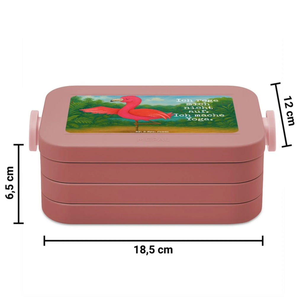 MEPAL Bentobox Flamingo Yoga Design Lunchbox, Bentobox, Brotdose, Flamingo, Achtsamkeit, Yoga-Übung, Vogel, Namaste, Tiefenentspannung, Entspannung, Aufregen, Yoga, Ärger