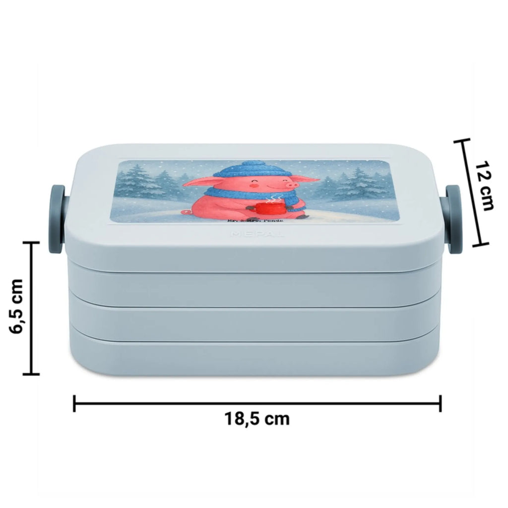 MEPAL Bentobox Schwein Glühwein Design Bentobox, Brotdose, Lunchbox, Winter, Weihnachten, Weihnachtsdeko, Nikolaus, Advent, Heiligabend, Wintermotiv, Weihnachtsmarkt, Glühschwein, Punsch, Glühwein