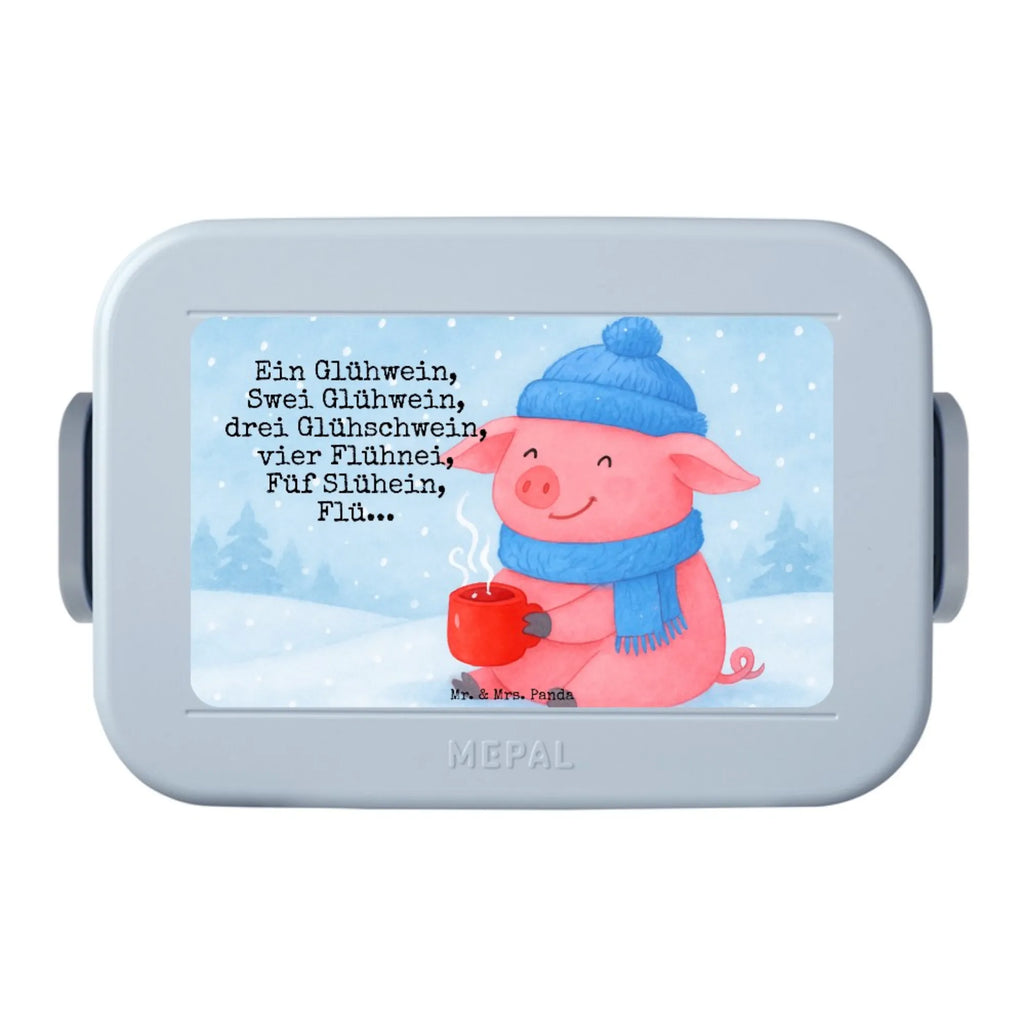 MEPAL Bentobox Schweinchen Glühwein Design Bentobox, Lunchbox, Brotdose, Winter, Weihnachten, Weihnachtsdeko, Nikolaus, Advent, Heiligabend, Wintermotiv, Betrunken, Glühwein, Weihnachtsmarkt, Spruch