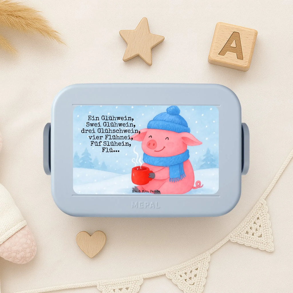 MEPAL Bentobox Schweinchen Glühwein Design Bentobox, Lunchbox, Brotdose, Winter, Weihnachten, Weihnachtsdeko, Nikolaus, Advent, Heiligabend, Wintermotiv, Betrunken, Glühwein, Weihnachtsmarkt, Spruch