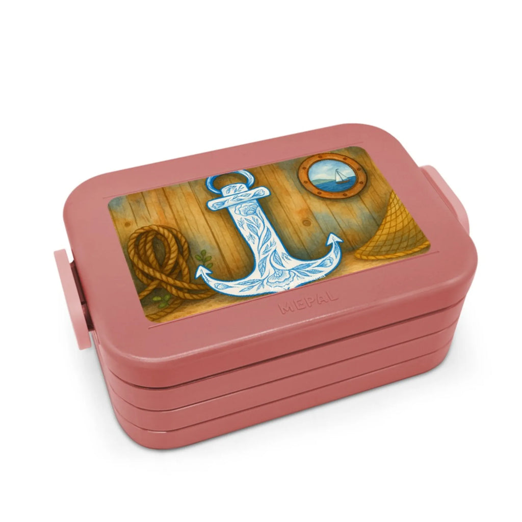 MEPAL Bentobox Anker Blau Design Brotdose, Lunchbox, Bentobox, Tiermotive, Gute Laune, lustige Sprüche, Tiere