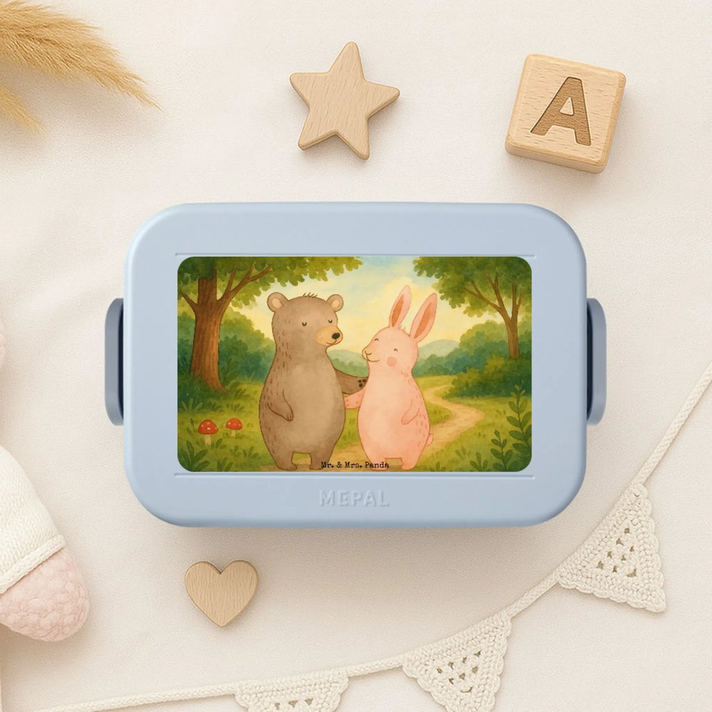 MEPAL Bentobox Bär und Hase Umarmen Design Brotdose, Lunchbox, Bentobox, Liebe, Partner, Freund, Freundin, Ehemann, Ehefrau, Heiraten, Verlobung, Heiratsantrag, Liebesgeschenk, Jahrestag, Hocheitstag, Freunde, Bärchen, Bär, best friends, Hase, bester Freund