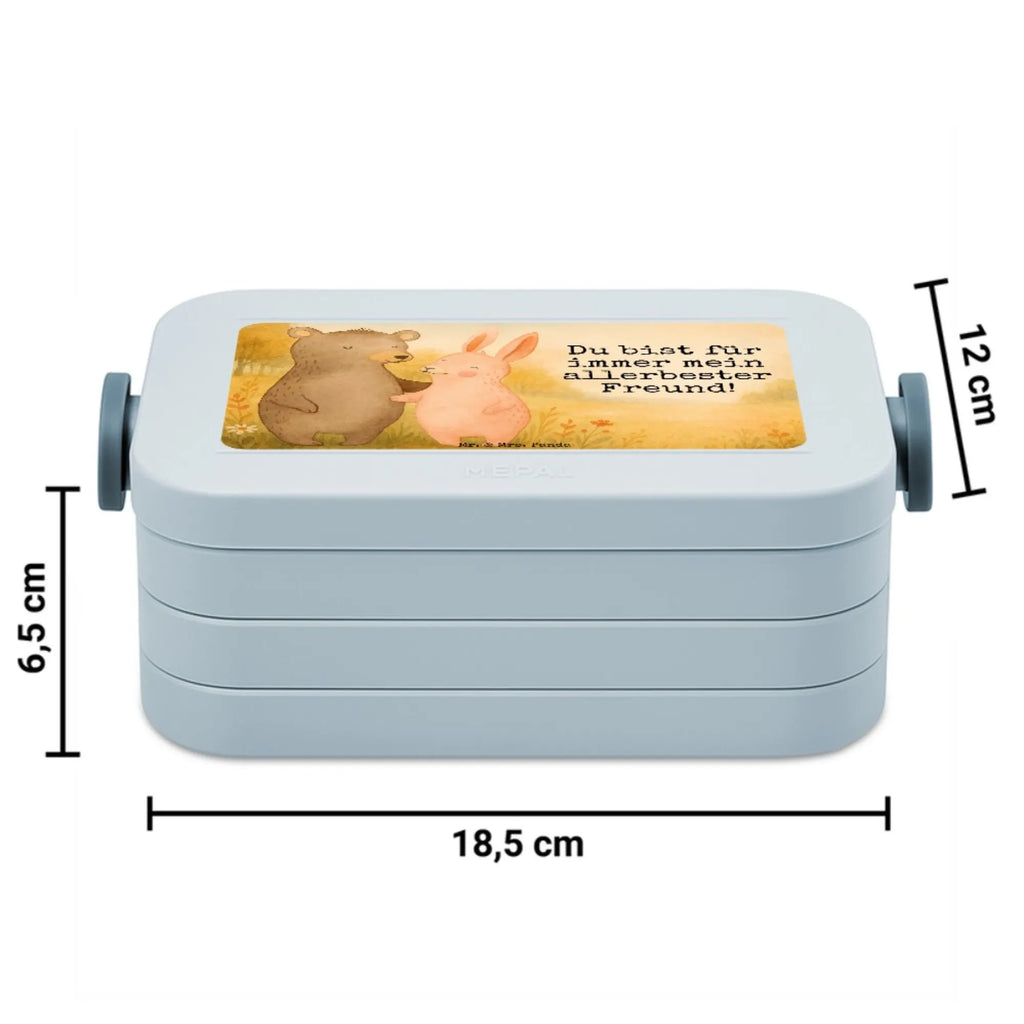 MEPAL Bentobox Bär und Hase Umarmen Design Brotdose, Lunchbox, Bentobox, Liebe, Partner, Freund, Freundin, Ehemann, Ehefrau, Heiraten, Verlobung, Heiratsantrag, Liebesgeschenk, Jahrestag, Hocheitstag, Freunde, Bärchen, Bär, best friends, Hase, bester Freund