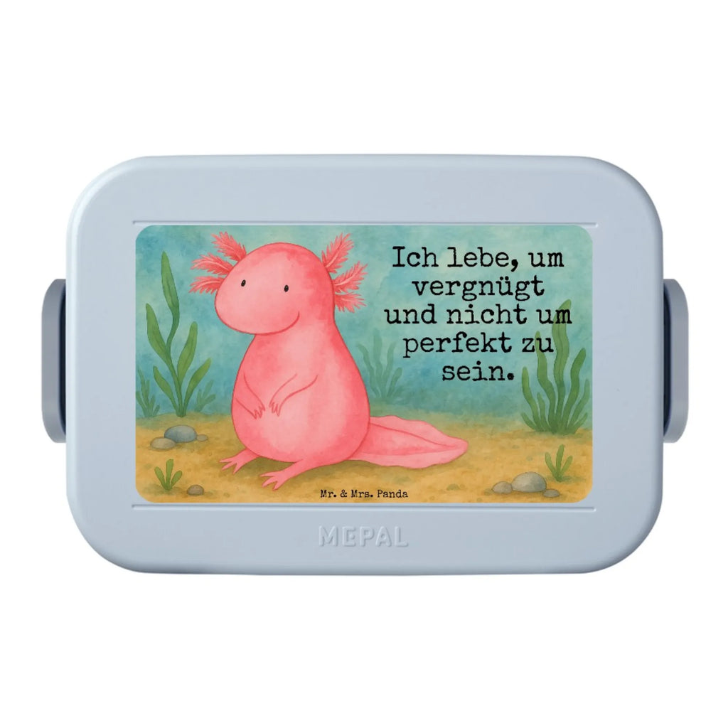 MEPAL Bentobox Axolotl Niedlich Design Bentobox, Lunchbox, Brotdose, Axolotl, Molch, fröhlich, vergnügt, zufrieden, Weisheit, Lebensweisheit, Liebe, Axolot, Lebensstil, Freundin