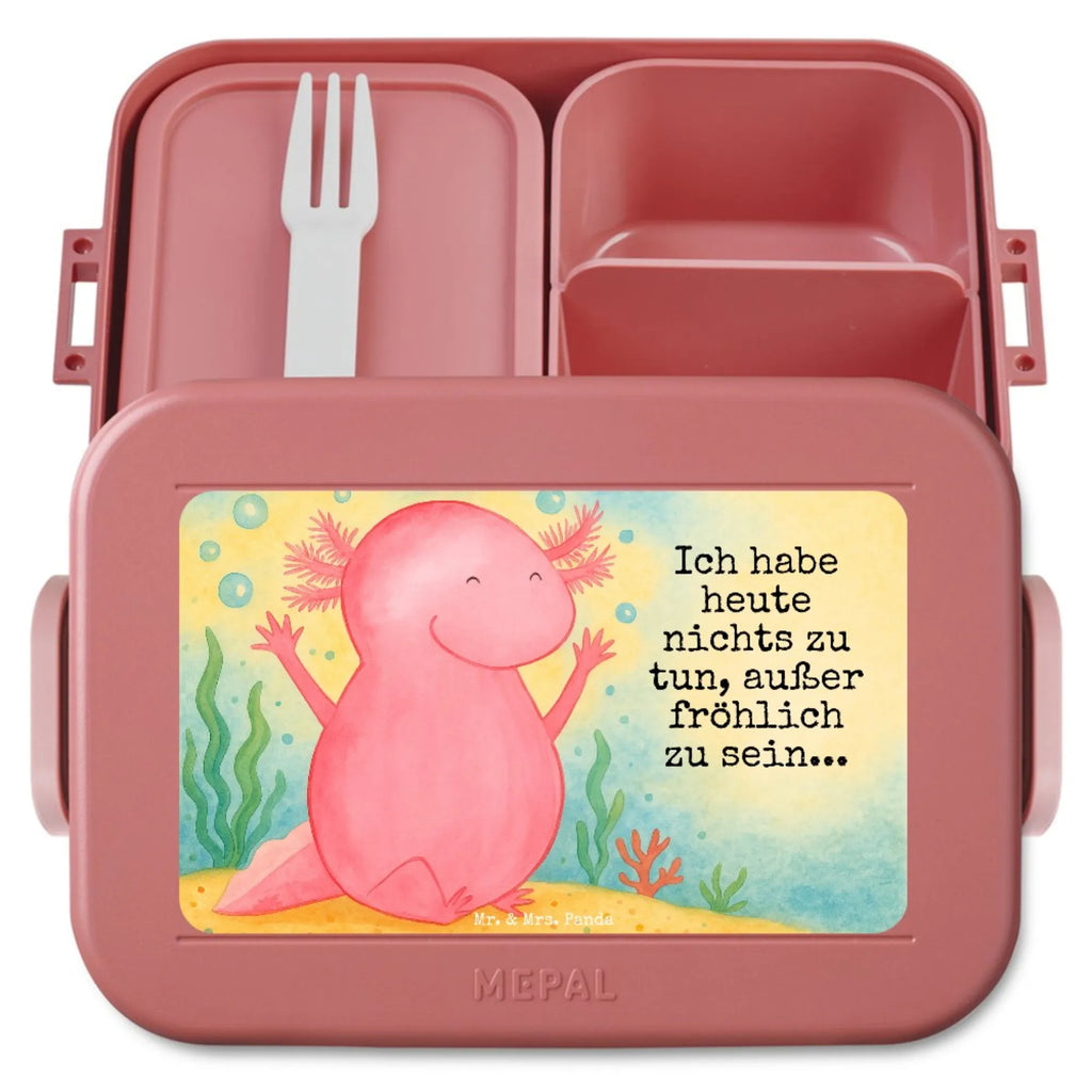 MEPAL Bentobox Axolotl Hurra Design Lunchbox, Bentobox, Brotdose, Axolotl, Molch, fröhlich, Zufriedenheit, Freude, Schwanzlurch, Lurche, Axolot, Spaß, Lurch, Motivation