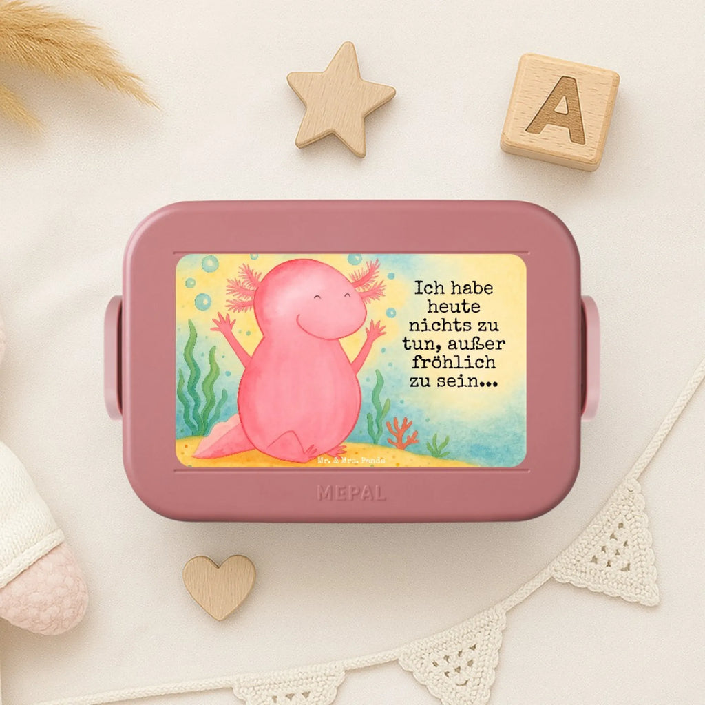 MEPAL Bentobox Axolotl Hurra Design Lunchbox, Bentobox, Brotdose, Axolotl, Molch, fröhlich, Zufriedenheit, Freude, Schwanzlurch, Lurche, Axolot, Spaß, Lurch, Motivation