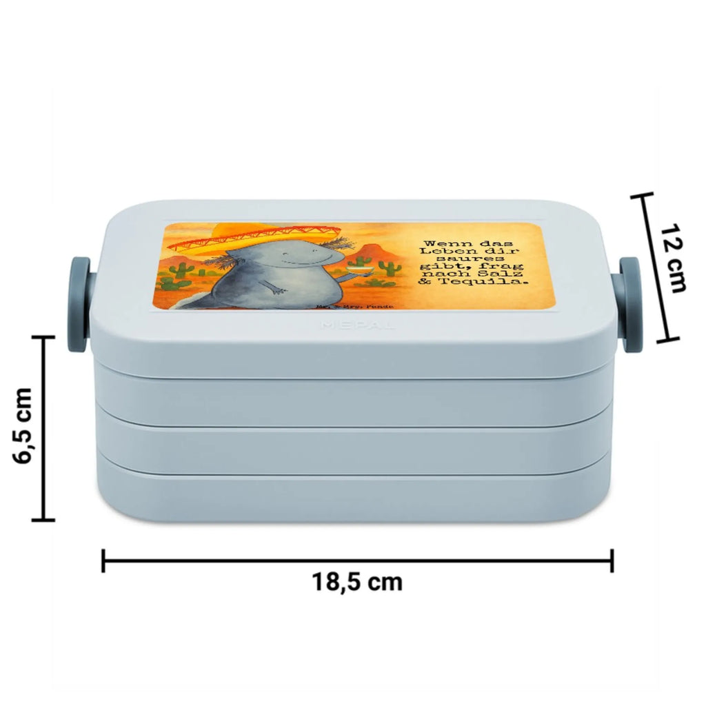 MEPAL Bentobox Axolotl Tequila Design Lunchbox, Bentobox, Brotdose, Axolotl, Molch, Feuerdrache, Tequila, Lurche, Mexico, Sombrero, Schwanzlurch, Zitrone, Lurch, Spruch, Axolot, Motivation, Mexiko, Feuersalamander