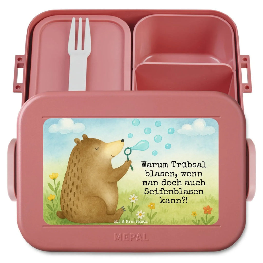 MEPAL Bentobox Bär Seifenblasen Design Lunchbox, Bentobox, Brotdose, Bär, Teddy, Teddybär, Seifenblasen Bär Lustig Sein Glücklich Traurig Happy