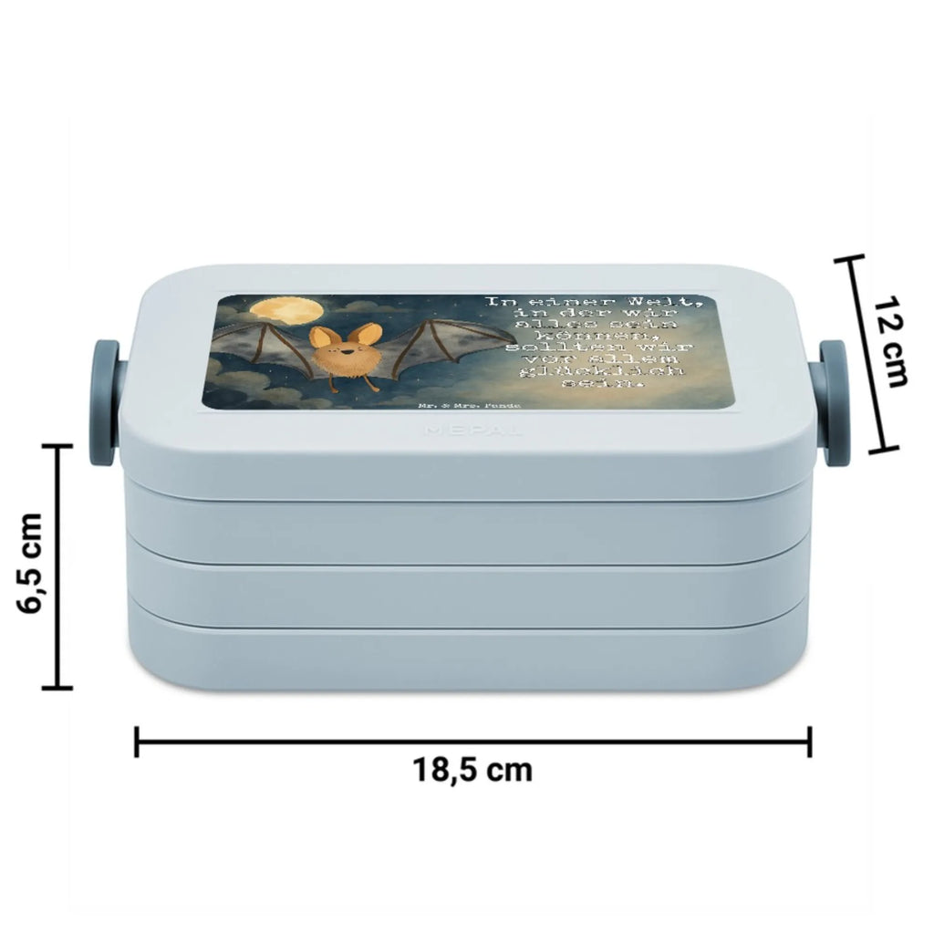 MEPAL Bentobox Fledermaus Flügel Design Bentobox, Brotdose, Lunchbox, Tiermotive, Gute Laune, lustige Sprüche, Tiere